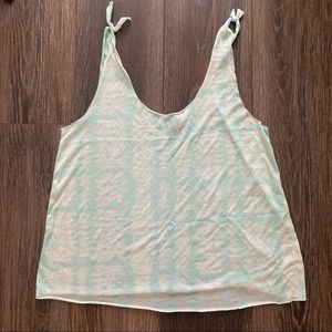Ecoté blue & white tank top size small